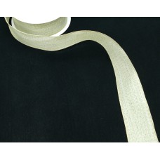 2.5 Inch Natural Linen Ribbon  with Sewn Wired Edge, 100 Ft. Per Spool (Lot of 1 Spool) SALE ITEM